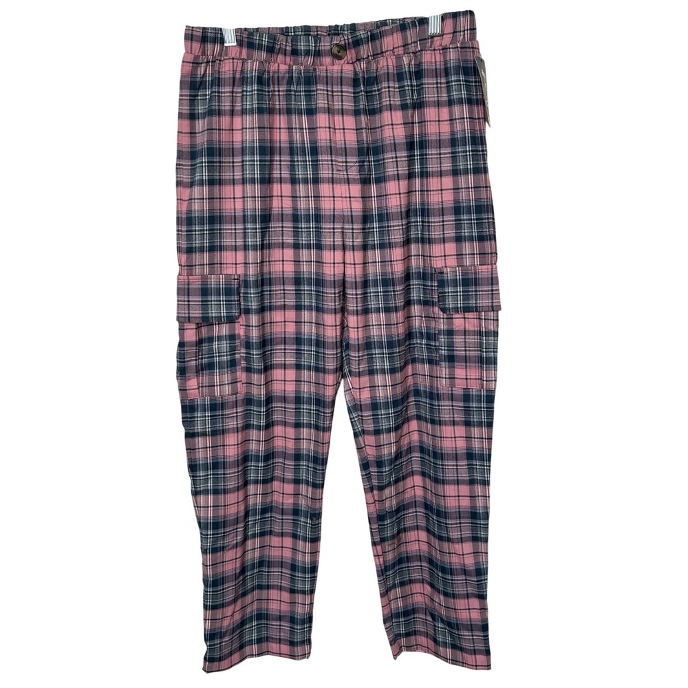 Art Class‎ Pink Plaid Cargo Pocket Pants Girls Size XXL 18 NWT